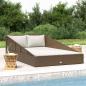 Preview: ARDEBO.de - Gartenbett Braun 110x200 cm Poly Rattan