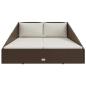 Preview: Gartenbett Braun 110x200 cm Poly Rattan
