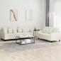 Preview: ARDEBO.de - 2-tlg. Sofagarnitur mit Kissen Creme Samt