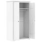 Preview: Kleiderschrank BODO Weiß 99x53,5x173 cm Massivholz Kiefer