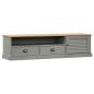 Preview: TV-Schrank VIGO Grau 156x40x40 cm Massivholz Kiefer