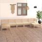 Preview: ARDEBO.de - 7-tlg. Garten-Lounge-Set Massivholz Kiefer