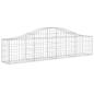 Preview: Gabionen mit Hochbogen 2 Stk. 200x30x40/60 cm Verzinktes Eisen