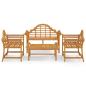 Preview: 4-tlg. Garten-Lounge-Set Massivholz Teak