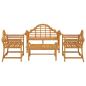 Preview: 4-tlg. Garten-Lounge-Set Massivholz Teak