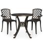 Preview: 3-tlg. Bistro-Set Aluminiumguss Bronzen