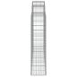 Preview: Gabionen mit Hochbogen 2 Stk. 200x30x120/140cm Verzinktes Eisen