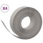 Preview: Rasenkanten 4 Stk. Grau 10 m 15 cm Polyethylen