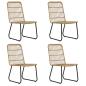 Preview: 5-tlg. Garten-Essgruppe Poly Rattan und Glas