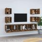 Preview: 7-tlg. TV-Schrank-Set Räuchereiche Holzwerkstoff