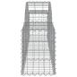 Preview: Gabionen mit Hochbogen 3 Stk. 200x30x40/60 cm Verzinktes Eisen