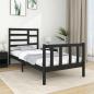 Preview: ARDEBO.de - Massivholzbett ohne Matratze Schwarz 75x190 cm
