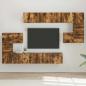 Preview: 10-tlg. TV-Schrank-Set Räuchereiche Holzwerkstoff