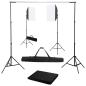 Preview: ARDEBO.de - Fotostudio-Set mit Softboxen und Hintergrundsystem