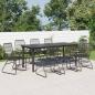 Preview: ARDEBO.de - 9-tlg. Garten-Essgruppe Schwarz PVC Rattan