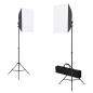 Preview: Fotostudio-Set mit Softboxen, Hintergrundsystem und Reflektor