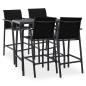Preview: ARDEBO.de - 5-tlg. Gartenbar-Set Schwarz
