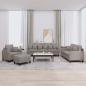 Preview: ARDEBO.de - 4-tlg. Sofagarnitur mit Kissen Taupe Stoff
