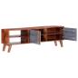 Preview: TV-Schrank Grau 140x30x45 cm Massivholz