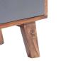 Preview: TV-Schrank Grau 140x30x45 cm Massivholz