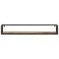 Preview: Wandregale 2 Stk. 110x17x17 cm Massivholz Akazie und Eisen