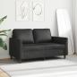 Preview: 2-Sitzer-Sofa Schwarz 120 cm Kunstleder