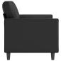 Preview: 2-Sitzer-Sofa Schwarz 120 cm Kunstleder