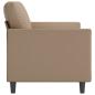 Preview: 3-Sitzer-Sofa Cappuccino-Braun 180 cm Kunstleder