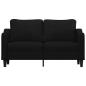 Preview: 2-Sitzer-Sofa Schwarz 140 cm Stoff