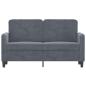 Preview: 2-Sitzer-Sofa Dunkelgrau 120 cm Samt
