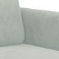 Preview: 3-Sitzer-Sofa Hellgrau 180 cm Samt