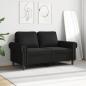Preview: 2-Sitzer-Sofa Schwarz 120 cm Kunstleder
