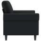 Preview: 2-Sitzer-Sofa Schwarz 120 cm Kunstleder