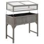 Preview: Hochbeet mit Gewächshaus 110x54x120 cm Massivholz Tanne