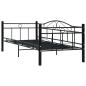 Preview: Tagesbett-Rahmen Schwarz Metall 90×200 cm