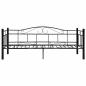Preview: Tagesbett-Rahmen Schwarz Metall 90×200 cm
