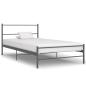 Preview: ARDEBO.de - Bettgestell Grau Metall 90×200 cm