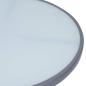 Preview: Gartentisch Hellgrau 80 cm Stahl und Glas