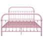 Preview: Bettgestell Rosa Metall 140×200 cm