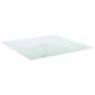 Preview: Tischplatte Weiß 80x80 cm 6 mm Hartglas in Marmoroptik