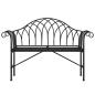 Preview: 2-Sitzer-Gartenbank 128 cm Schwarz Stahl