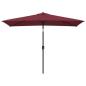 Preview: Sonnenschirm mit Metall-Mast 300x200 cm Bordeauxrot