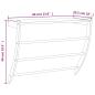 Preview: Handtuchhalter 60x25,5x49 cm Massivholz Nussbaum
