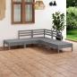 Preview: ARDEBO.de - 5-tlg. Garten-Lounge-Set Massivholz Kiefer Grau