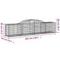 Preview: Gabionen mit Hochbogen 15 Stk. 300x50x60/80 cm Verzinktes Eisen