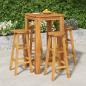 Preview: ARDEBO.de - 5-tlg. Gartenbar-Set Massivholz Akazie