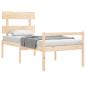 Preview: Seniorenbett mit Kopfteil Massivholz