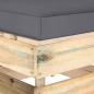 Preview: Modulares Mittelsofa mit Kissen Grün Imprägniertes Holz