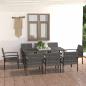 Preview: ARDEBO.de - 9-tlg. Garten-Essgruppe Poly Rattan Grau