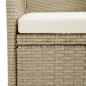 Preview: 7-tlg. Garten-Essgruppe mit Kissen Beige und Schwarz